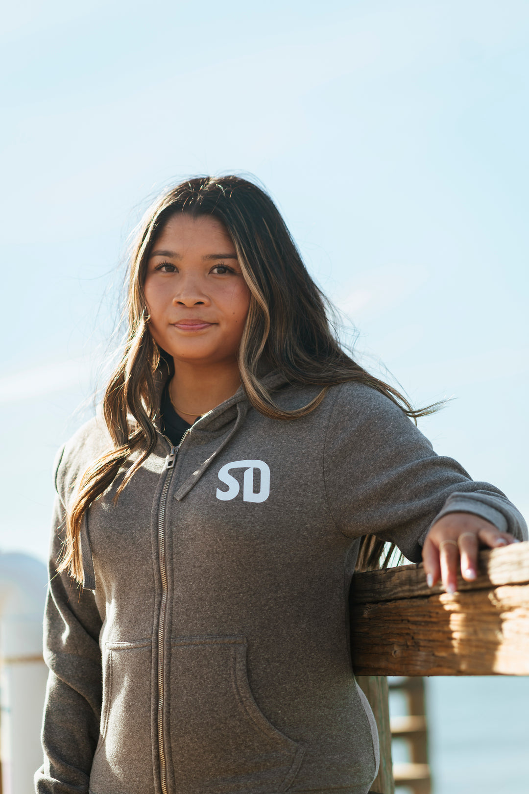 Women's Ally Zip Hoodie With SD Flow on Back
